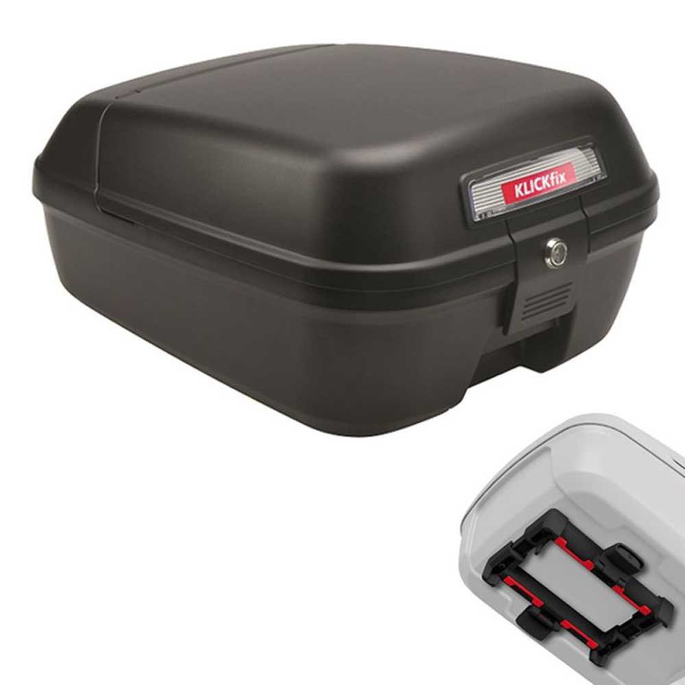 Klickfix City Box With Uniklip Pannier Rack Negro