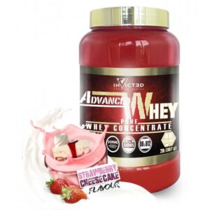 Nutrisport Invicted Advanced Whey 907gr Strawberry&cheesecake Rojo