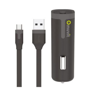 Muvit Car Charger Usb 1a With Usb Micro Cable 1m Pack Negro