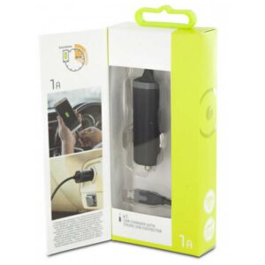 Muvit Car Charger Micro Usb 1a Reversible Cable 1.8 M Negro