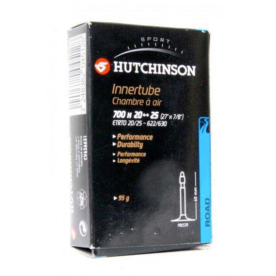 Hutchinson Standard Presta 60 Mm Road Inner Tube Negro 700C / 20-25