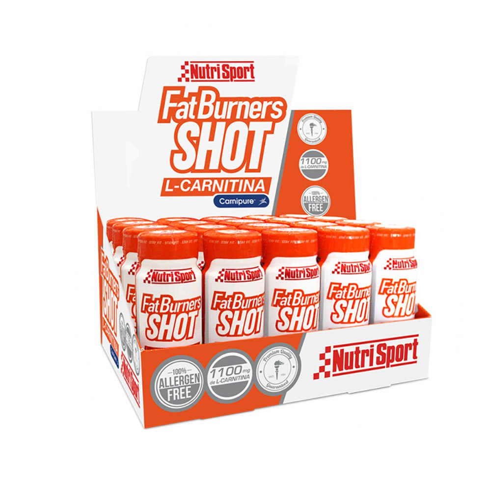 Nutrisport Fat Burner Shot 20 Units Neutral Flavour Drinks Box Naranja