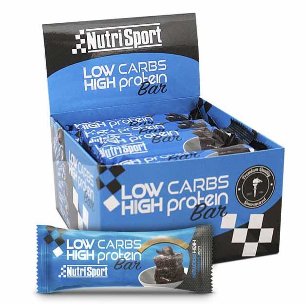 Nutrisport Low Carb High Protein 16 Units Brownie Energy Bars Box Azul