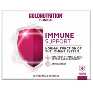 Gold Nutrition Immune Support Clinical Caps 60 Units Neutral Flavour Blanco