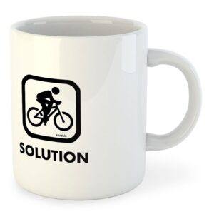 Kruskis Problem Solution Bike Mug 325ml Blanco