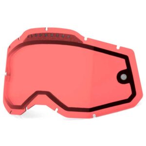 100percent Vented Dual Pane Replacement Lenses For Racecraft2/accuri2/strata2 Rojo CAT3