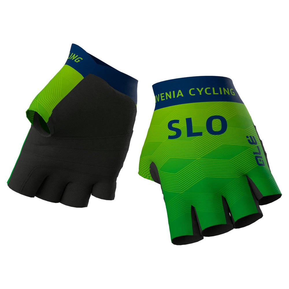 Ale Slovenian Federation Short Gloves Verde L Hombre - Imagen 2