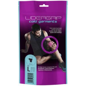 Lidergrip Cold Garments Knee Compressive Tubular Bandage Azul Medium