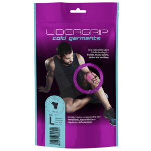 Lidergrip Cold Garments Wrist Compressive Tubular Bandage Azul Medium