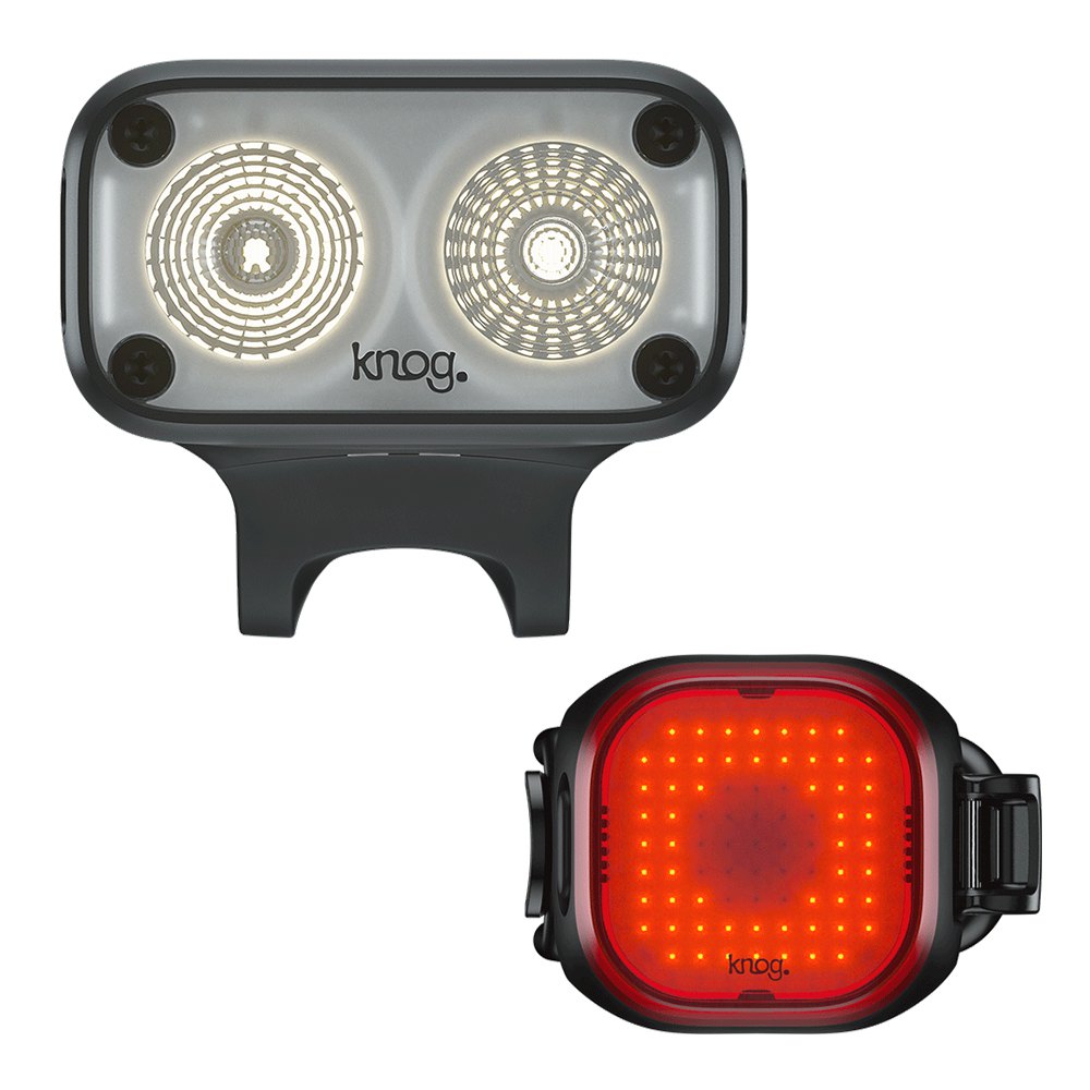 Knog Blinder Road 600 And Mini Square Light Set Plateado 600 / 100 Lumens